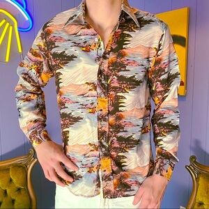 Vintage 60s/70s mens button down shirt